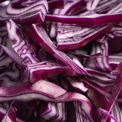 shredded red cabbage macro texture