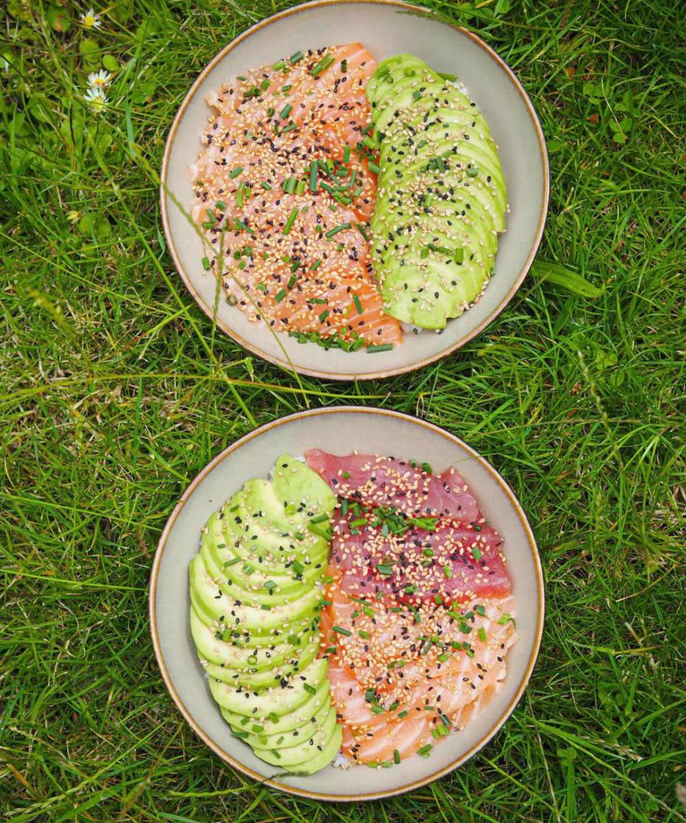 chirashi top view chirashi top view